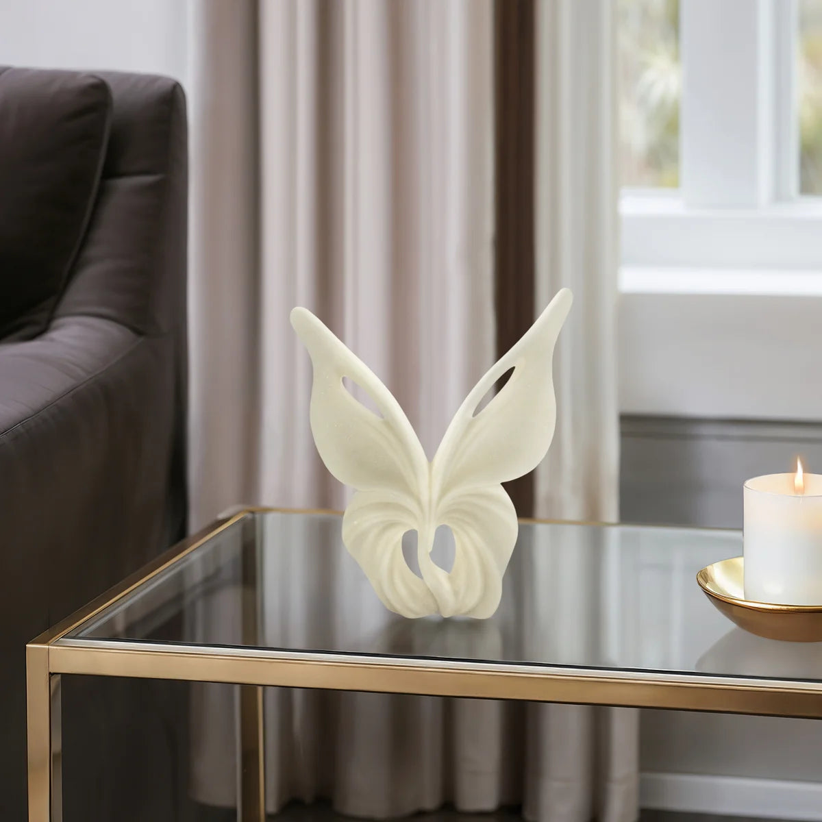 13" Renfe Small Quartz Resin Butterfly Statuary