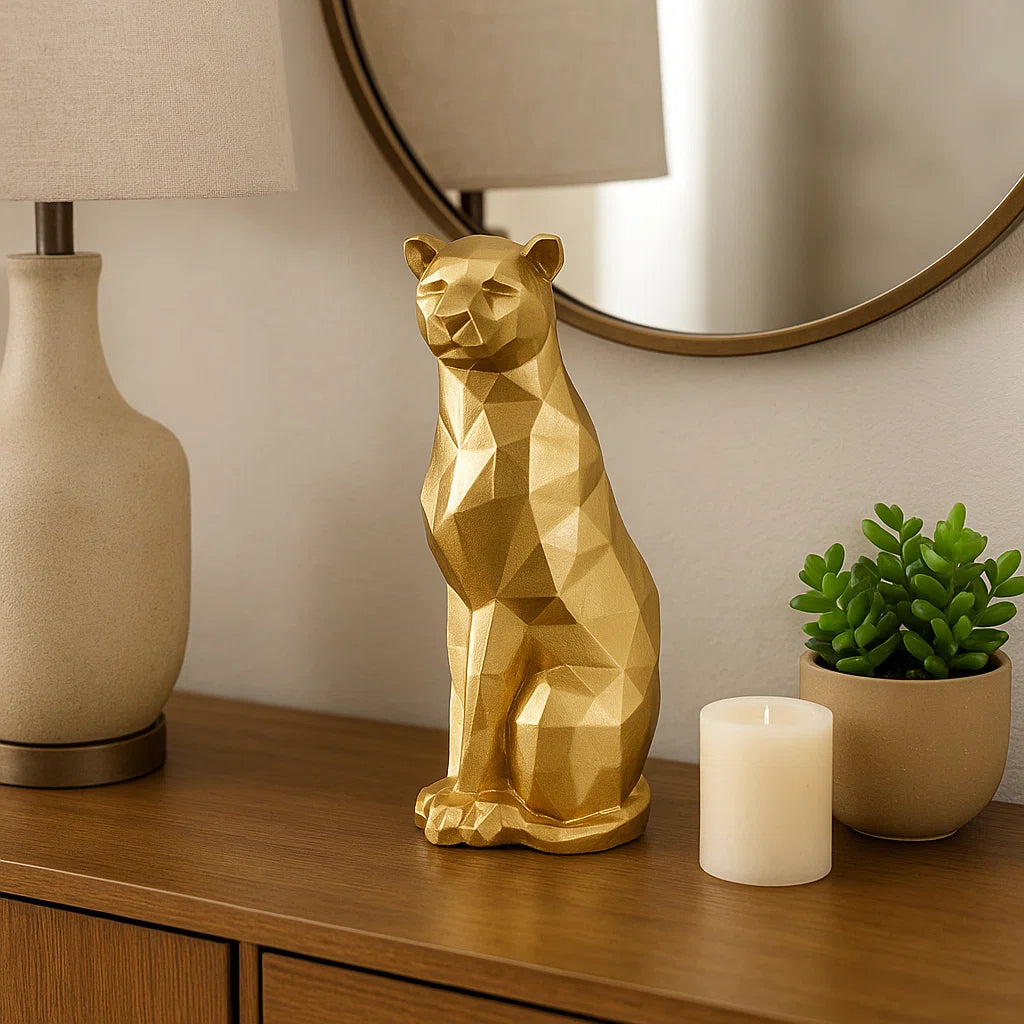 Ankney Geometric Leopard Sculpture Home Decor
