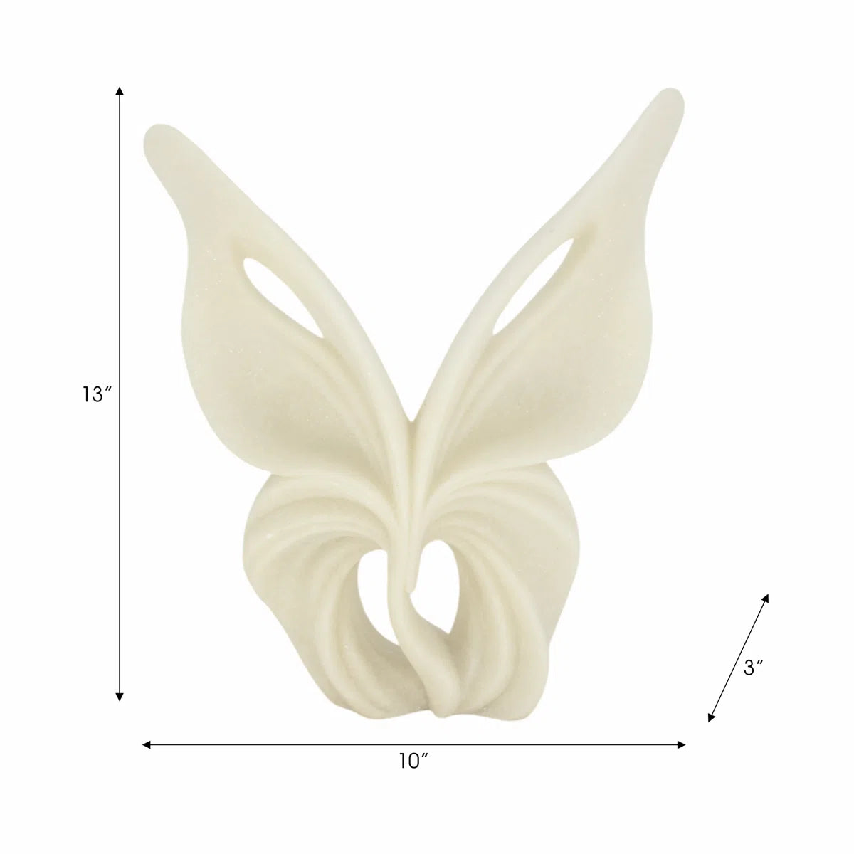 13" Renfe Small Quartz Resin Butterfly Statuary