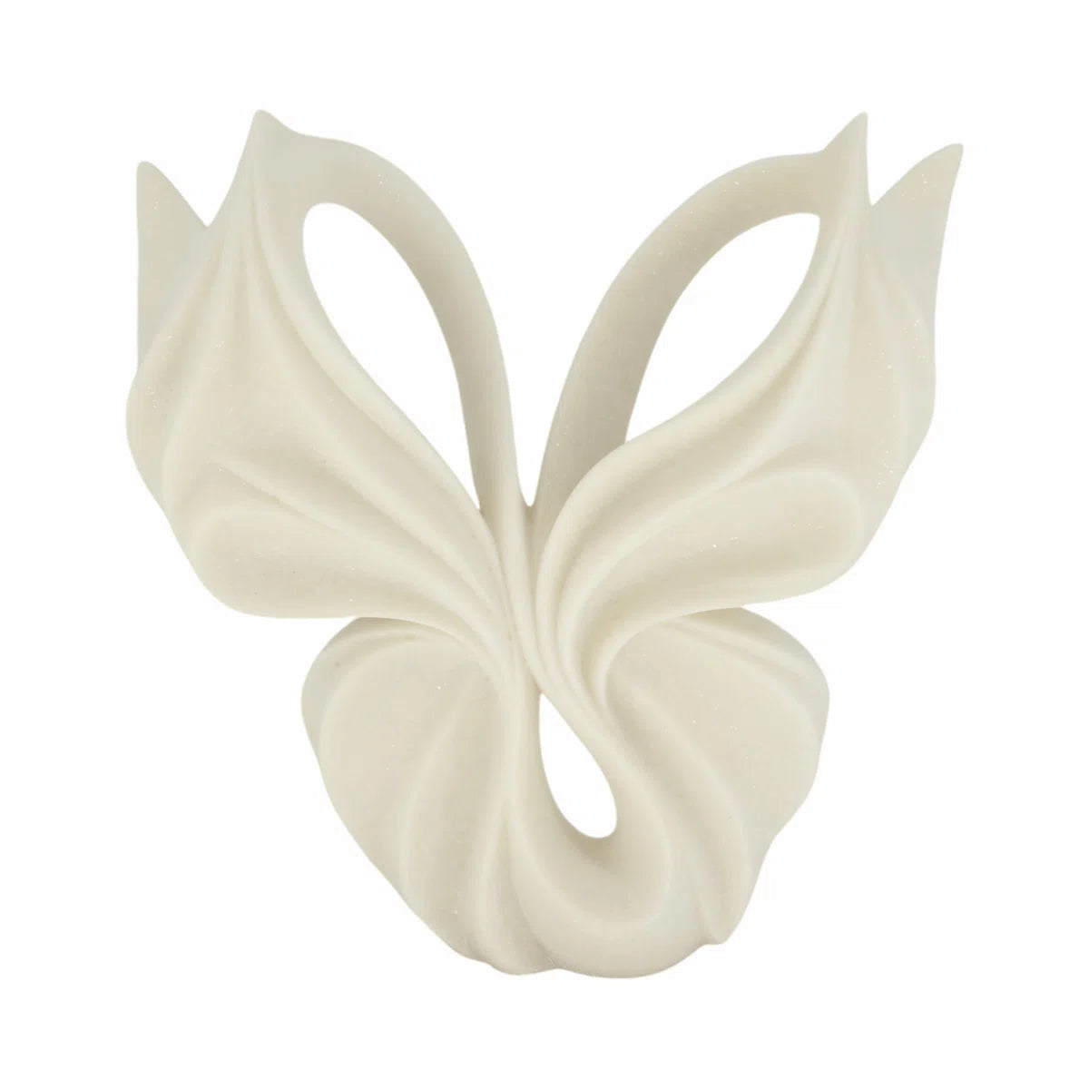 Decorative Butterfly Sculpture Object for Home Decor Display - Elegant Polyresin Figurine Statue Ideal Decoration for Living Room and Entryway - White